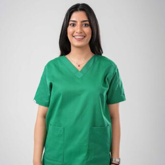Forest Green Scrub'd Top
